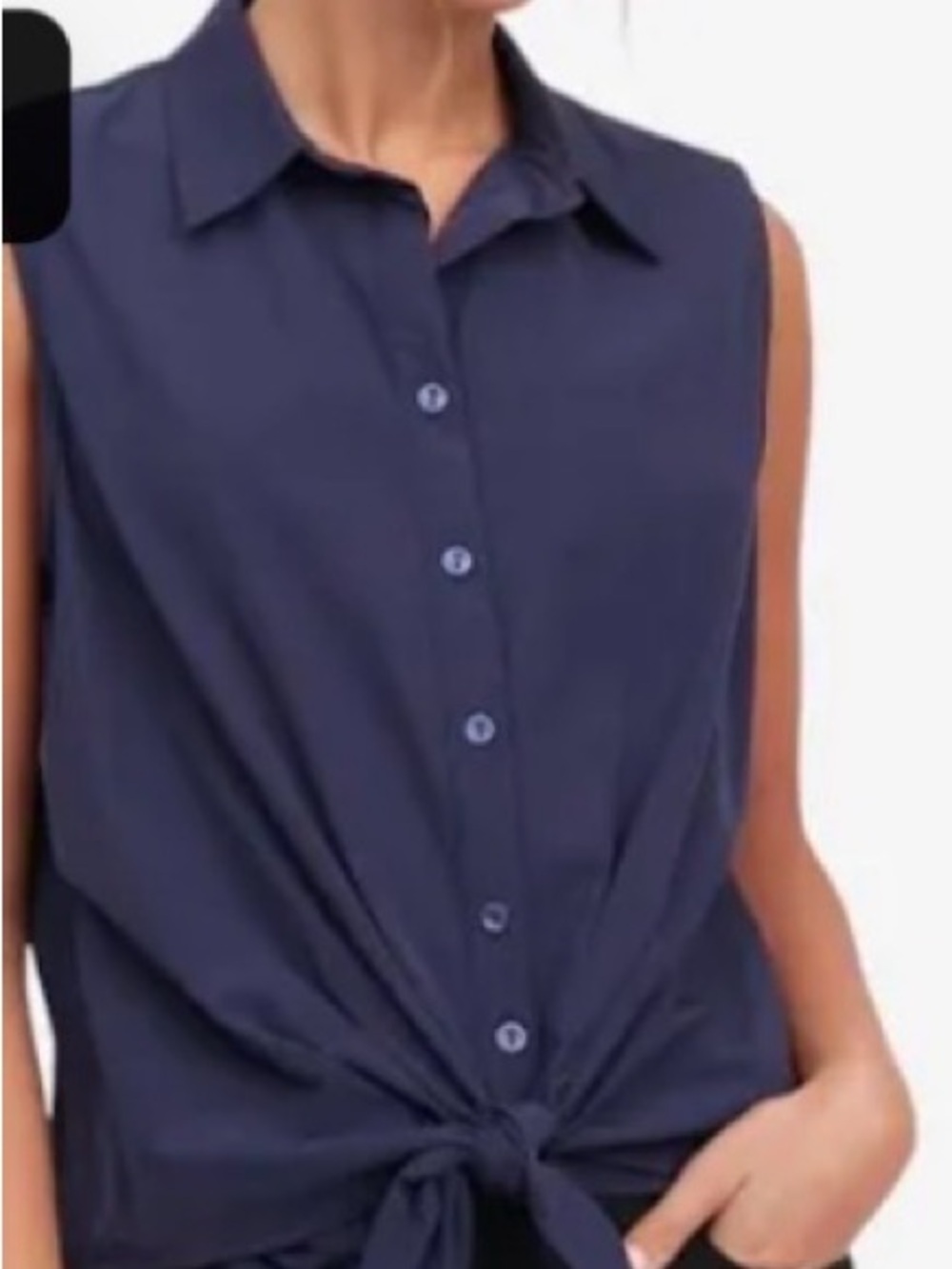 Equipment Mina tie front sleeveless shirt